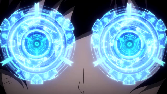 Man glowing blue ring face free wallpaper - medium preview image