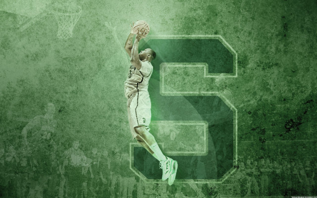 Basketball player dunking air number9 free wallpaper - medium preview image