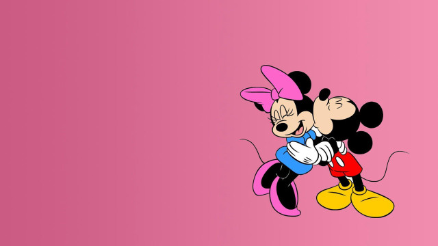 Cartoon mickey mouse pink background free wallpaper - medium preview image