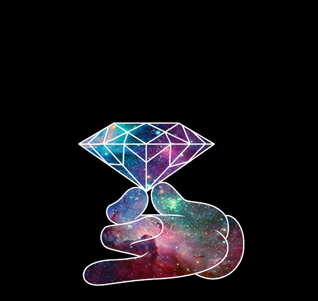 Hand diamond black background stars free wallpaper - medium preview image