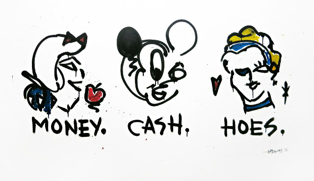 Cartoon characters drawing with words free wallpaper - medium preview image