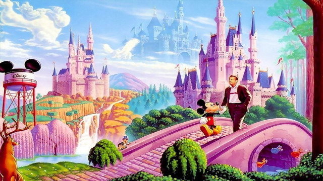 Bridge mickey castle magical realism free wallpaper - medium preview image