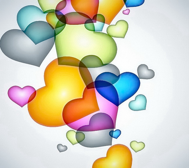 Hearts flying in the air free wallpaper - medium preview image