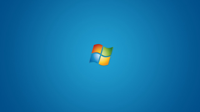 Blue background windows logo side free wallpaper - medium preview image