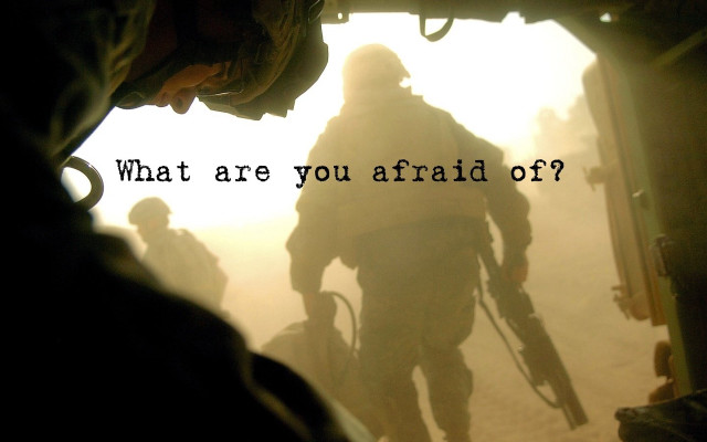 Soldier walking tunnel gun message free wallpaper - medium preview image