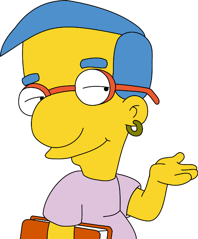 Cartoon character glasses briefcase pointing free wallpaper - medium preview image