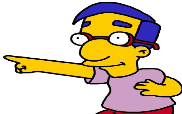 Cartoon character pointing hat glasses free wallpaper - medium preview image