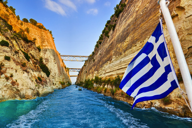 Flag water bridge sunset beach free wallpaper - medium preview image