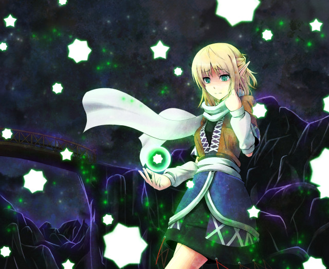 Girl dress cellphone stars sky free wallpaper - medium preview image