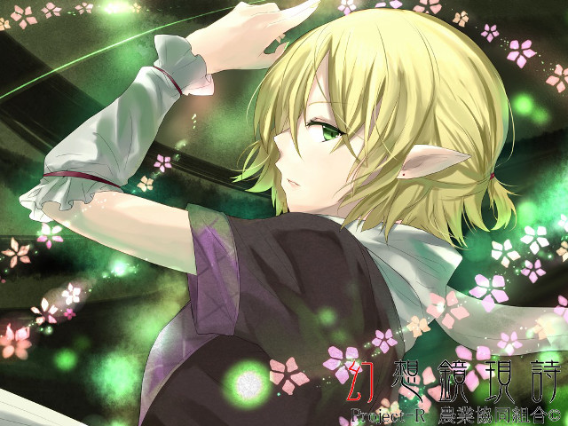 Blonde green eyed anime girl free wallpaper - medium preview image