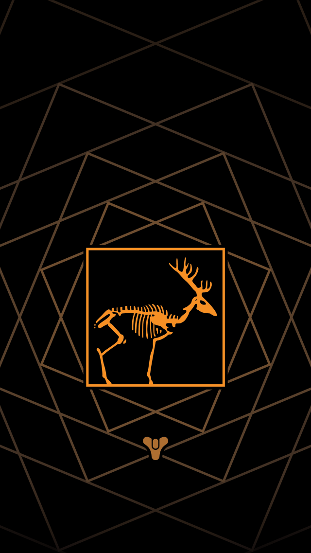 Golden deer skeleton black background free wallpaper - medium preview image
