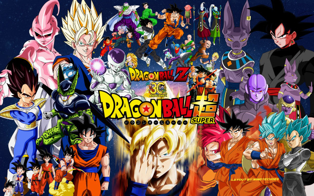 Dragon ball collage akira toriyama free wallpaper - medium preview image