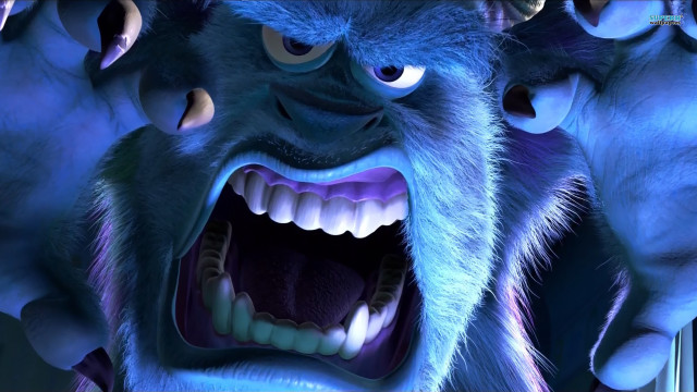 Monster closeup mouth open teeth free wallpaper - medium preview image