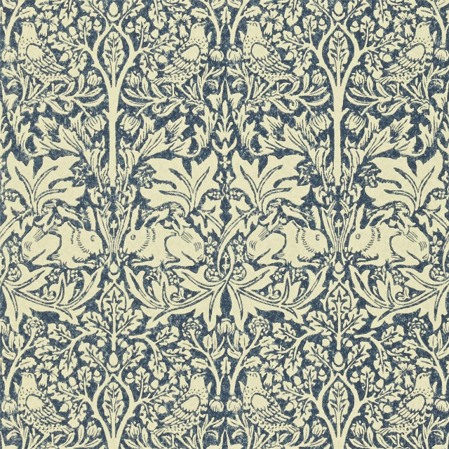 Blue white floral wallpaper design #2 free wallpaper - medium preview image