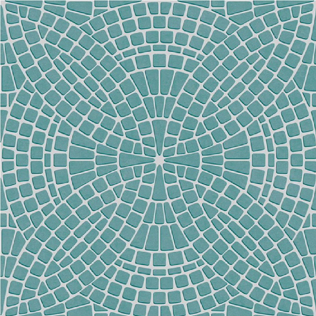 Blue white tile pattern circular free wallpaper - medium preview image