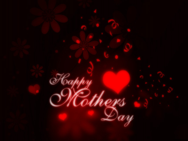 Red heart happy mothers day free wallpaper - medium preview image