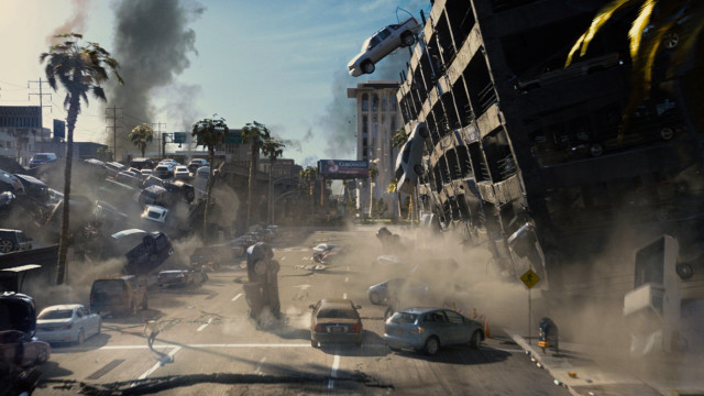Smoke building street car soldiers free wallpaper - medium preview image