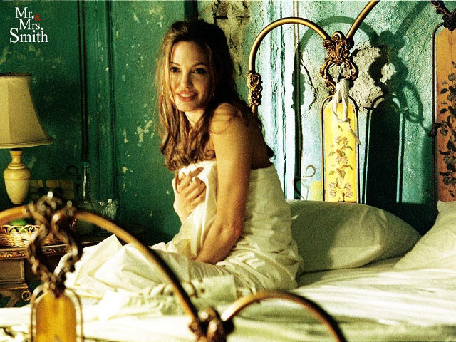 Woman white dress bed green free wallpaper - medium preview image