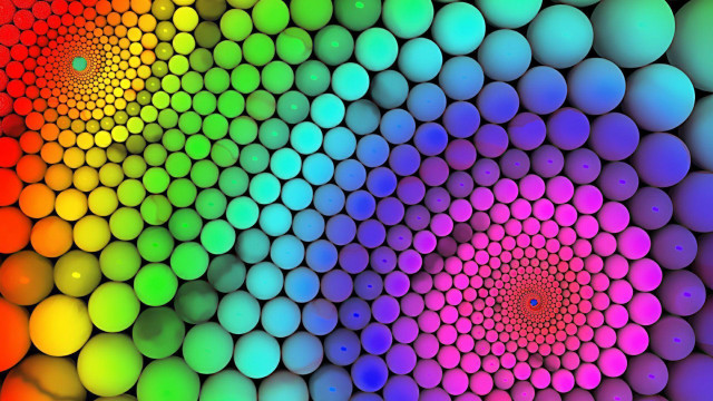 Colorful background circles rainbow center free wallpaper - medium preview image