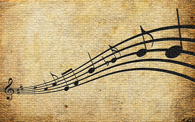 Grungy music note treble musical free wallpaper - medium preview image