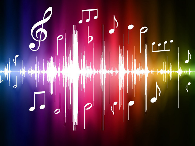 Colorful music background musical notes free wallpaper - medium preview image