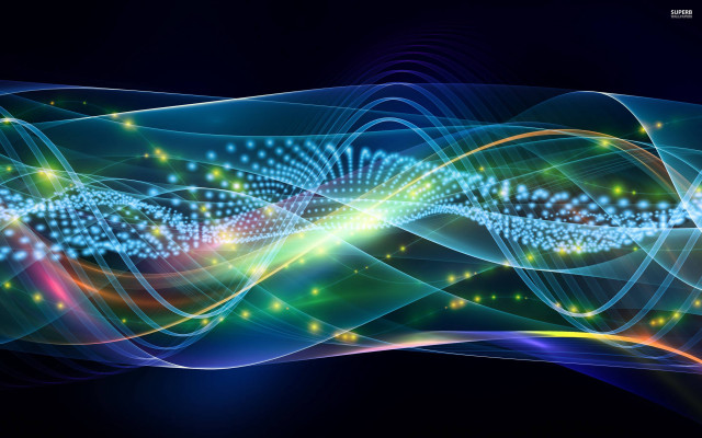 Wave light colors black blue free wallpaper - medium preview image