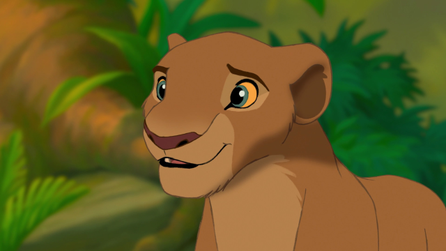 Cartoon lion smiling jungle green free wallpaper - medium preview image