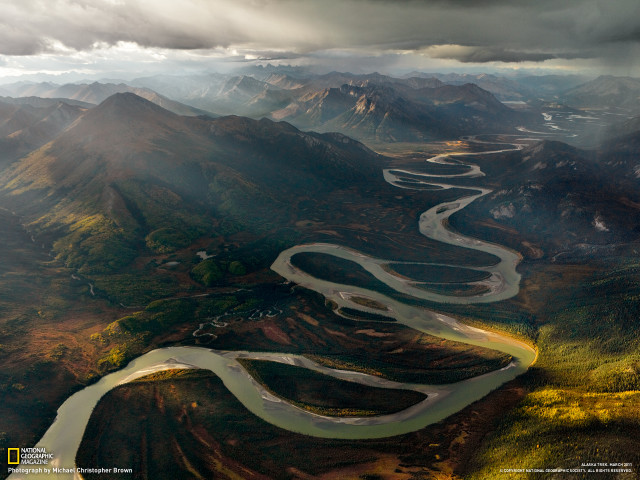 River valley mountains cloudy sky #12 free wallpaper - medium preview image