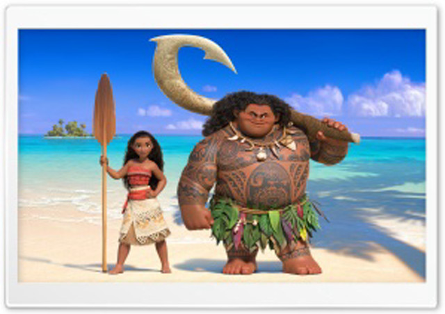 Cartoon man woman beach giant free wallpaper - medium preview image