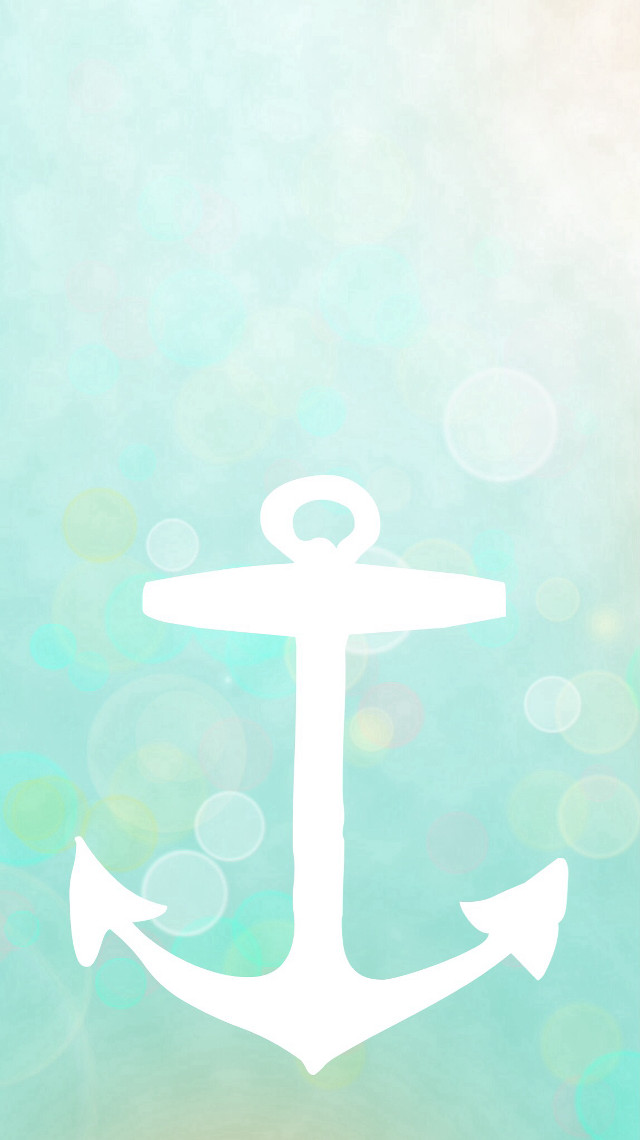 White anchor blue bubbles light free wallpaper - medium preview image