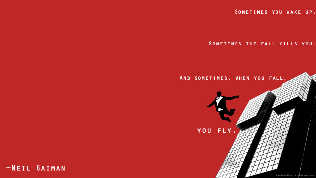 Man jumping red background neil free wallpaper - medium preview image