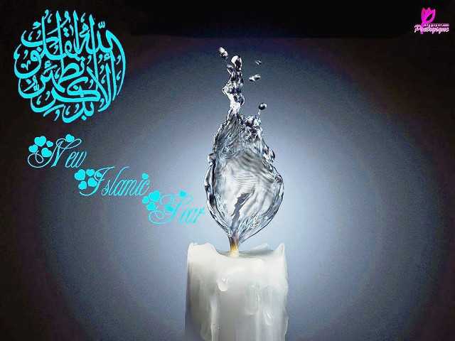 Candle water splash blue abstract free wallpaper - medium preview image