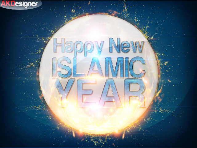 Happy new islamic year fireworks free wallpaper - medium preview image