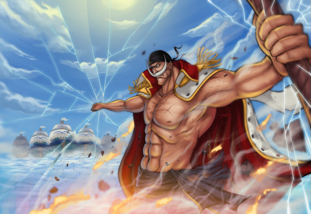 Cartoon man sword sky clouds free wallpaper - medium preview image