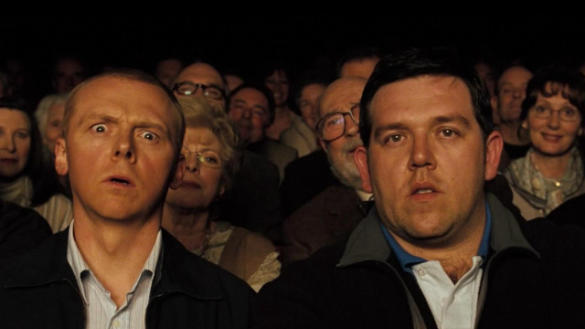 Two men staring audience movie free wallpaper - medium preview image