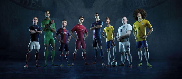 Soccer players uniforms holding ball free wallpaper - medium preview image