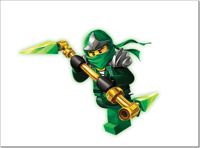 Lego ninja green yellow weapon free wallpaper - medium preview image
