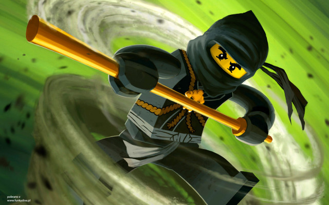 Lego ninja black outfit yellow free wallpaper - medium preview image