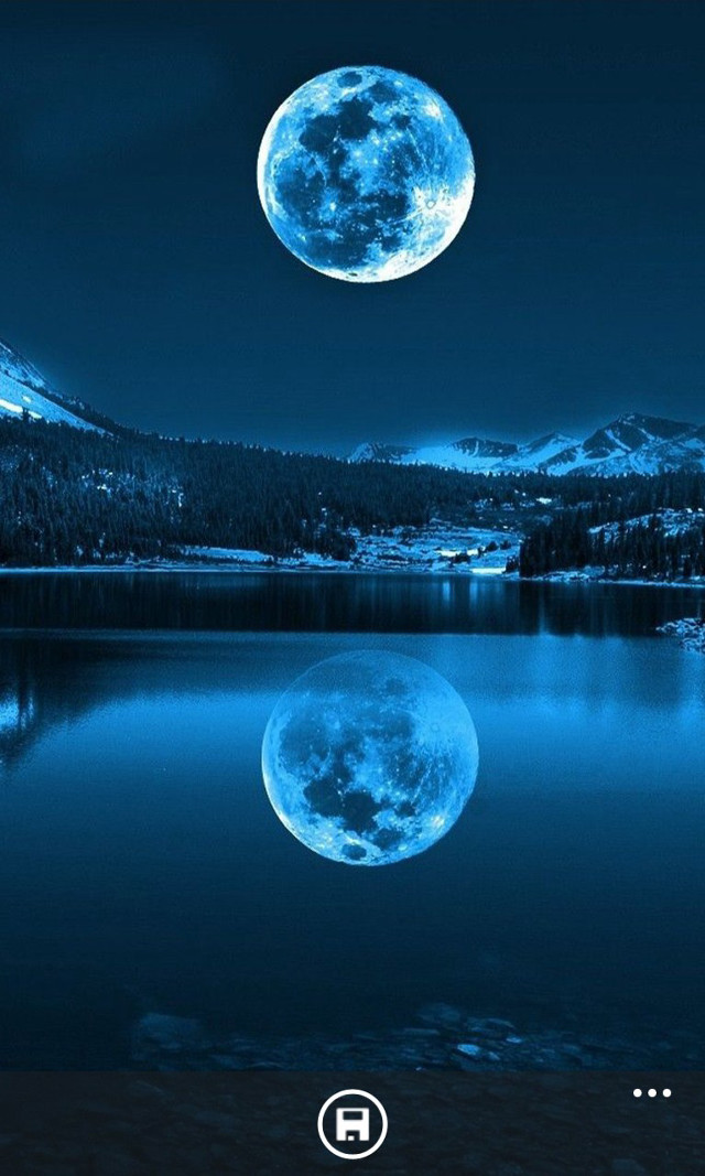 Full moon lake mountains night #2 free wallpaper - medium preview image