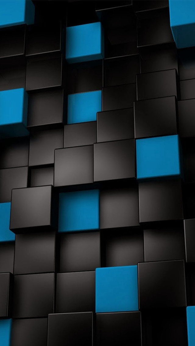 Blue black background squares pattern free wallpaper - medium preview image