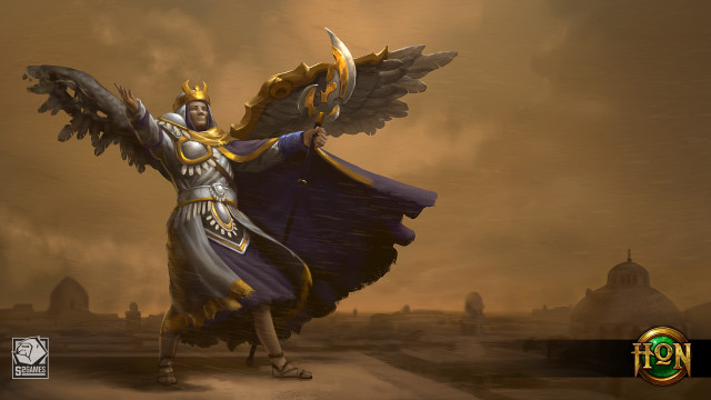 Man costume wings crown sword free wallpaper - medium preview image