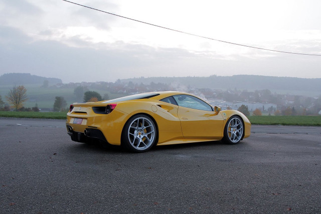 Yellow sports car parking lot #30 free wallpaper - medium preview image