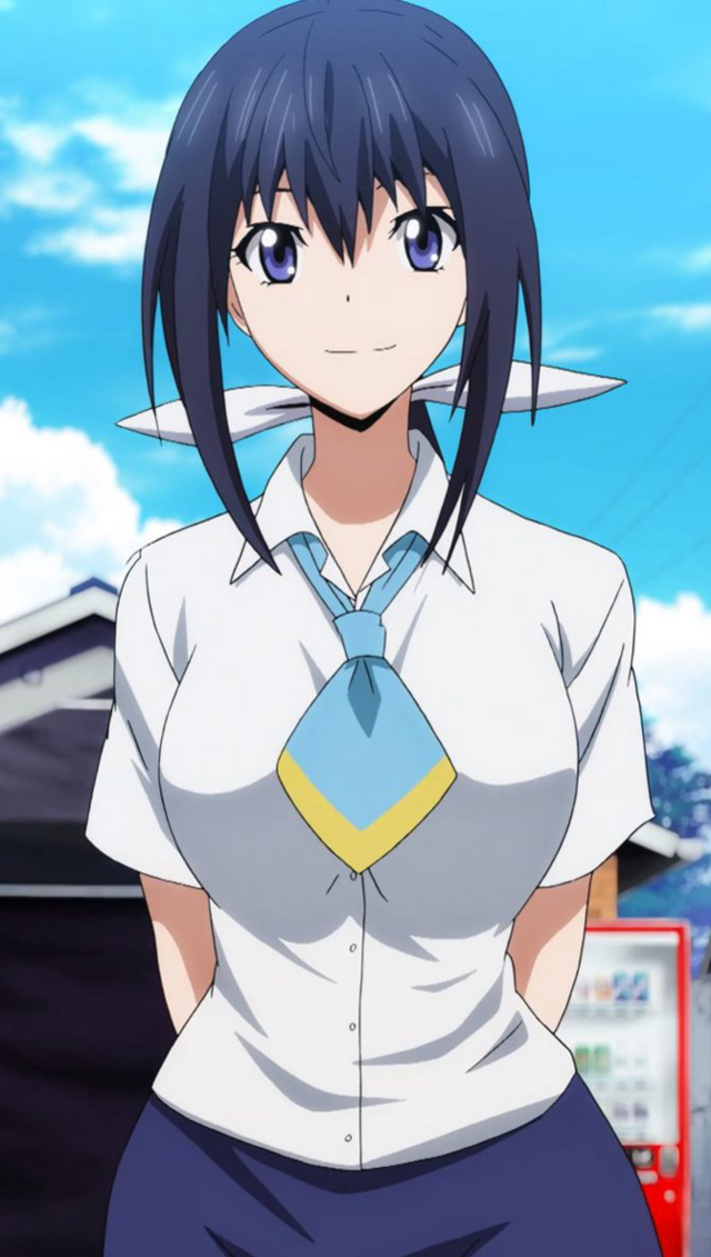 Woman white shirt tie knife free wallpaper - medium preview image
