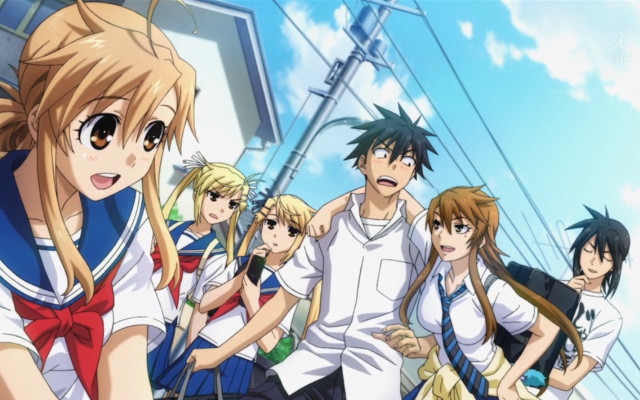 Anime characters blue sky clouds #17 free wallpaper - medium preview image