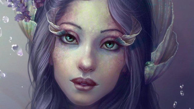 Woman long hair flower in #2 free wallpaper - medium preview image