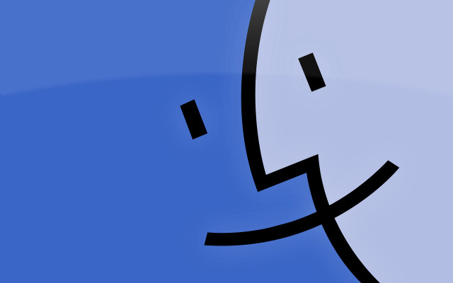 Blue background black white face free wallpaper - medium preview image