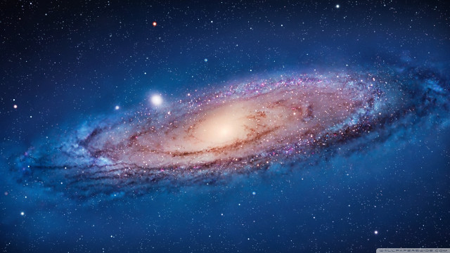 Colorful spiral galaxy stars blue free wallpaper - medium preview image