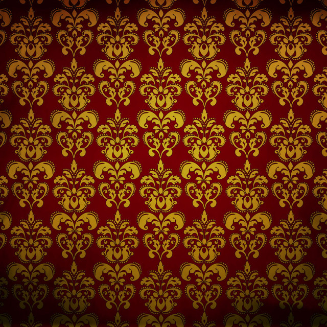 Red gold wallpaper flowers leaves free wallpaper - medium preview image