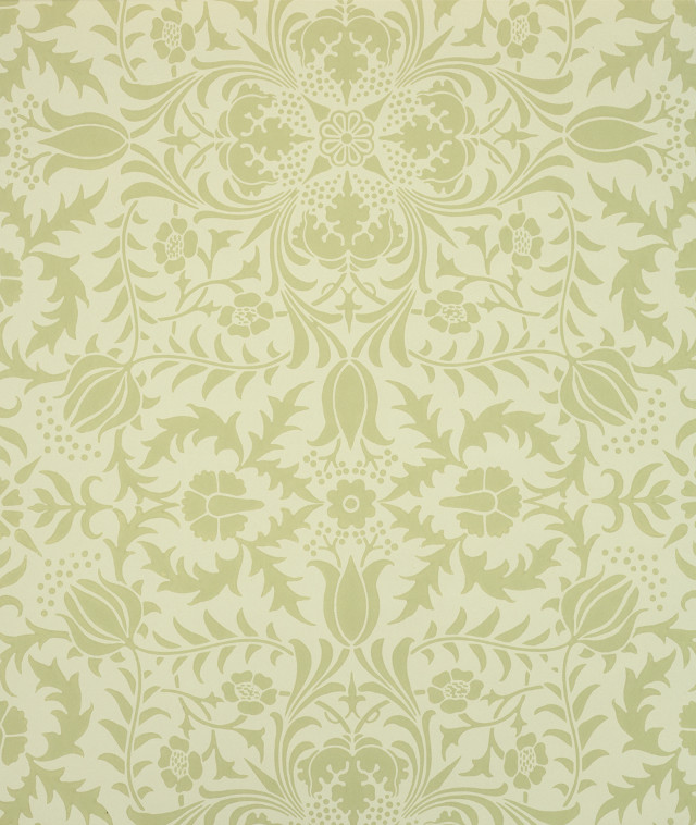 Floral wallpaper white background green free wallpaper - medium preview image