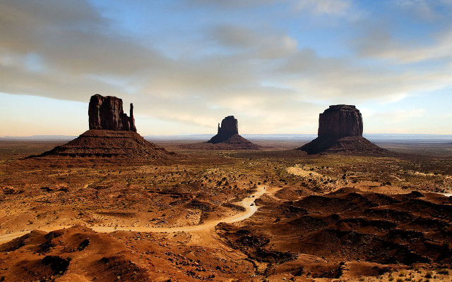 Desert landscape river large rocks free wallpaper - medium preview image